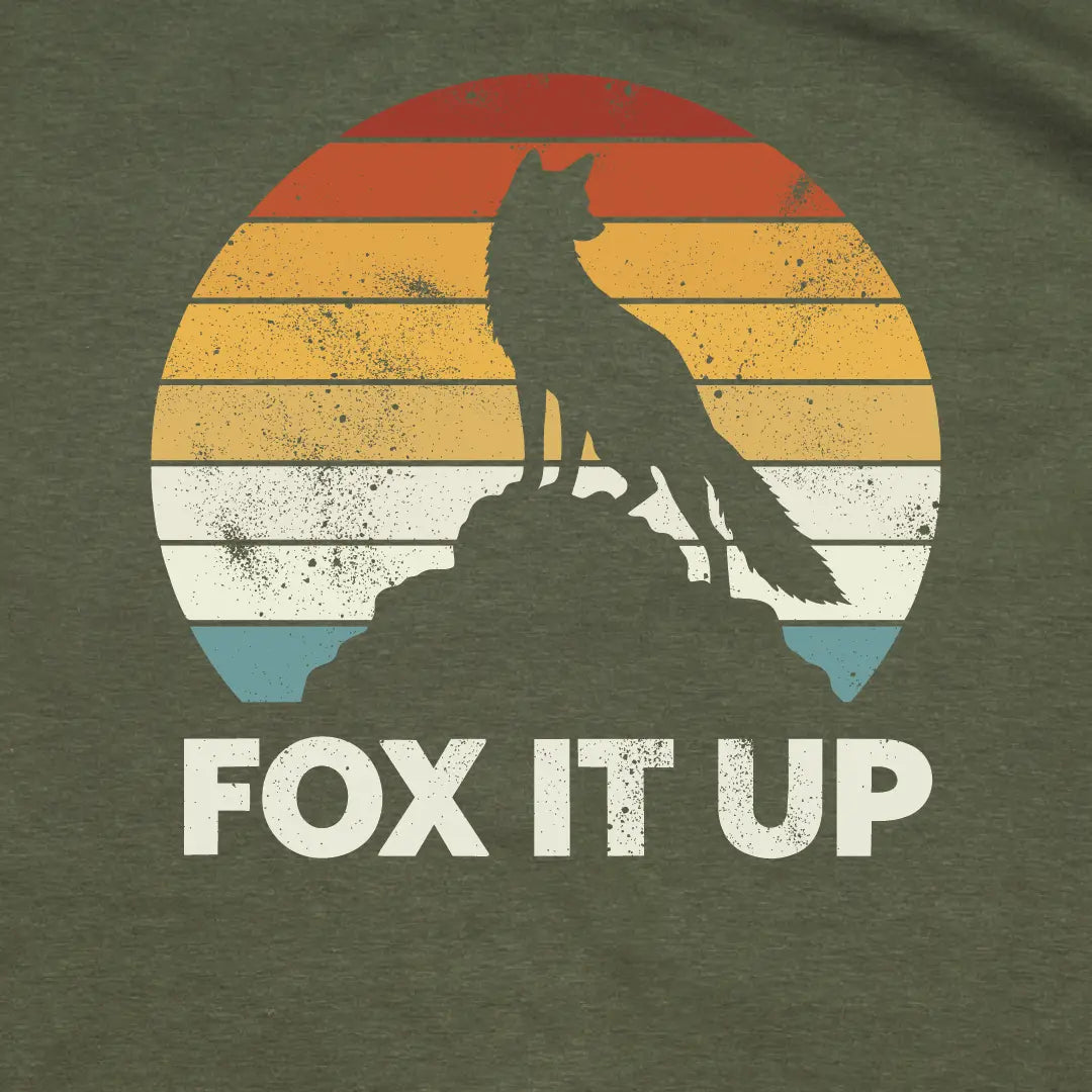 Fox T-Shirt | Retro Sunset Fox It Up