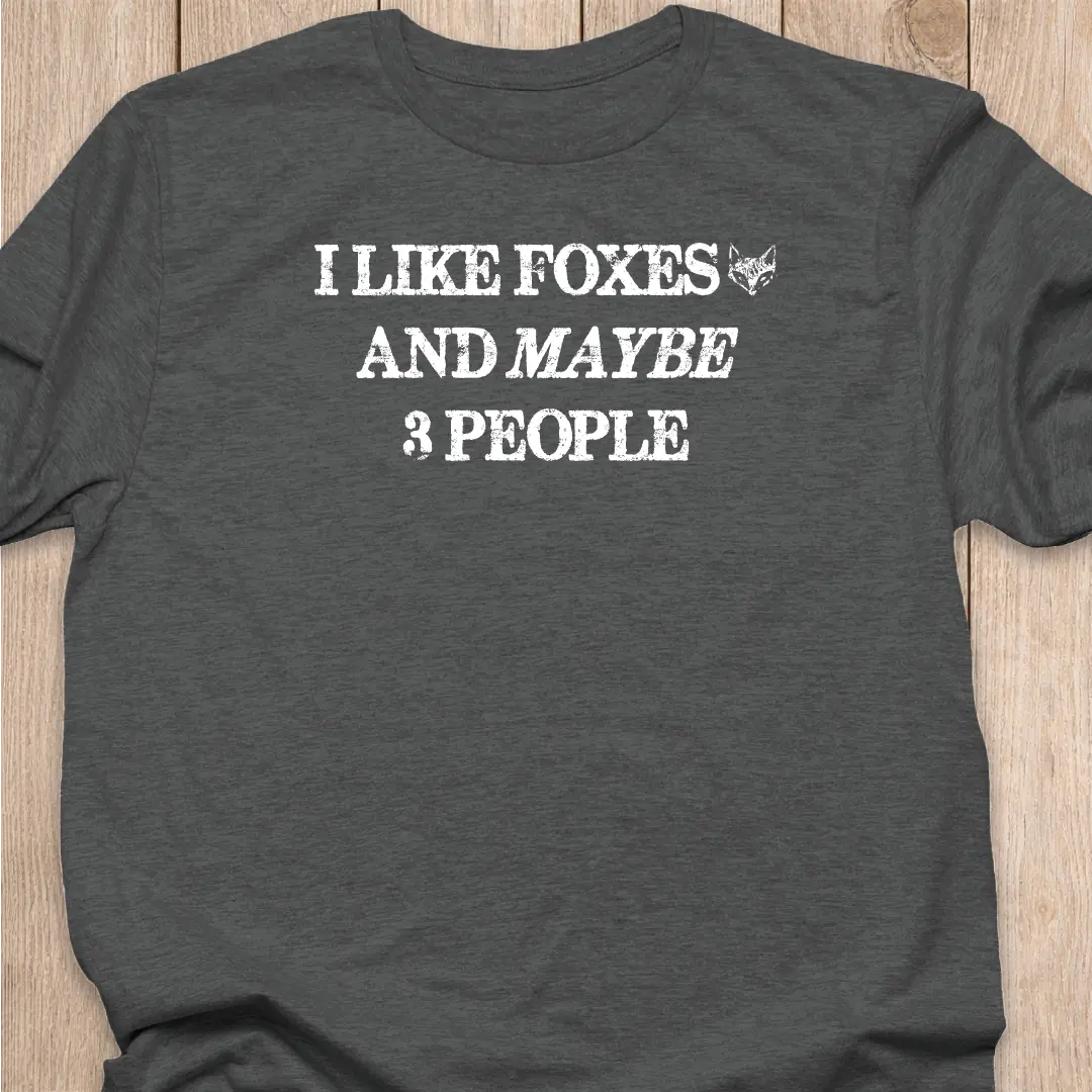 Fox T-Shirt | I Like Foxes and Maybe 3 People