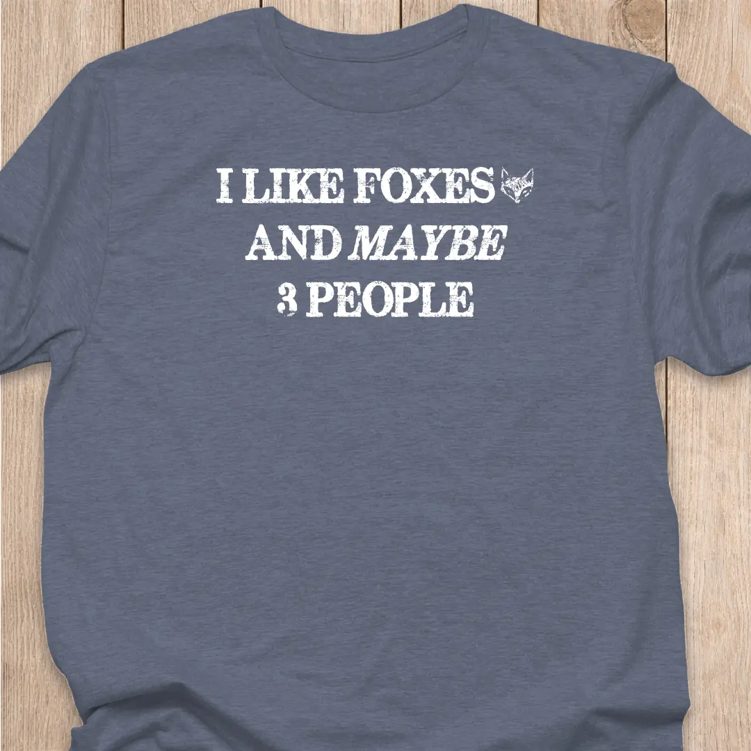 Fox T-Shirt | I Like Foxes and Maybe 3 People