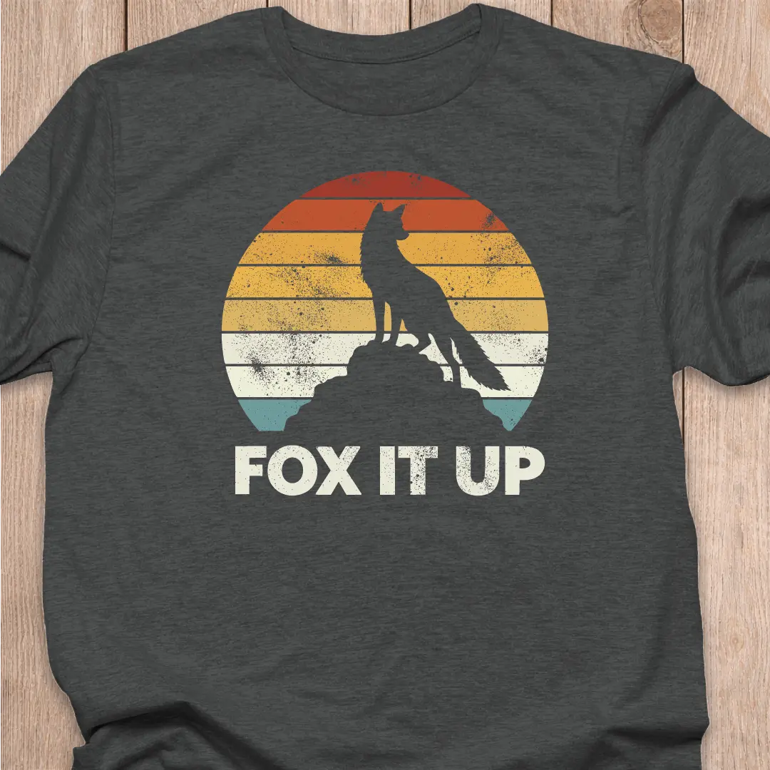 Fox T-Shirt | Retro Sunset Fox It Up