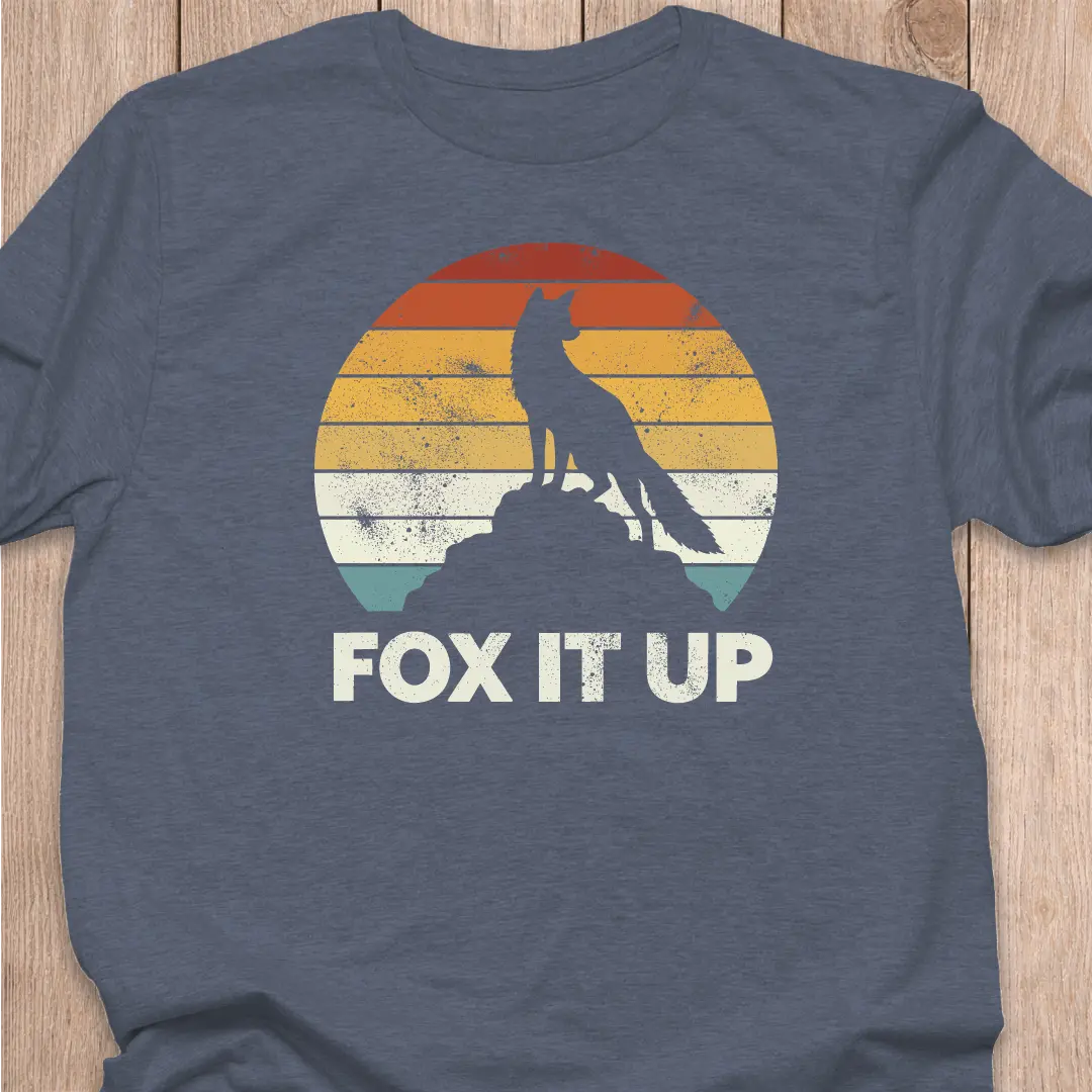 Fox T-Shirt | Retro Sunset Fox It Up