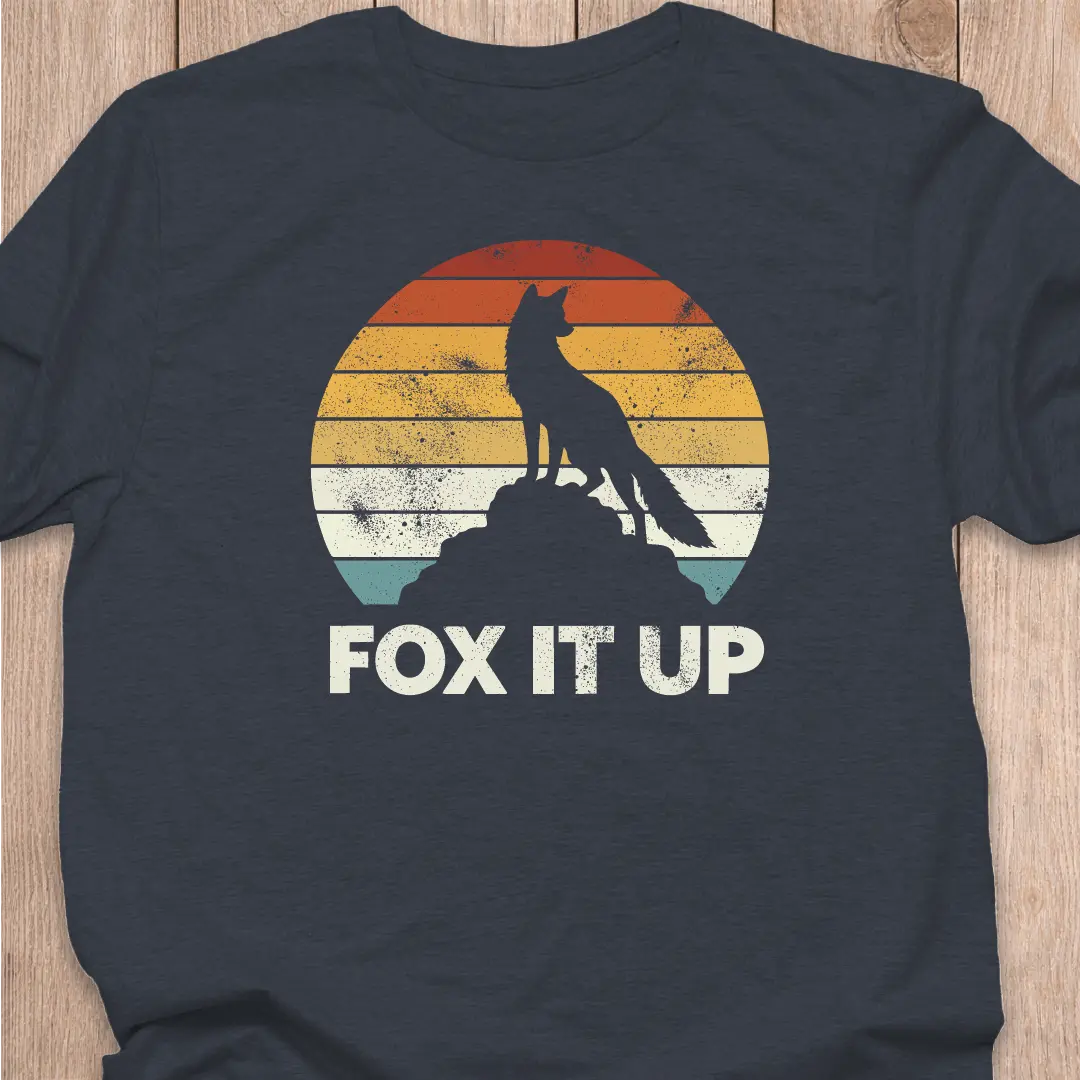 Fox T-Shirt | Retro Sunset Fox It Up